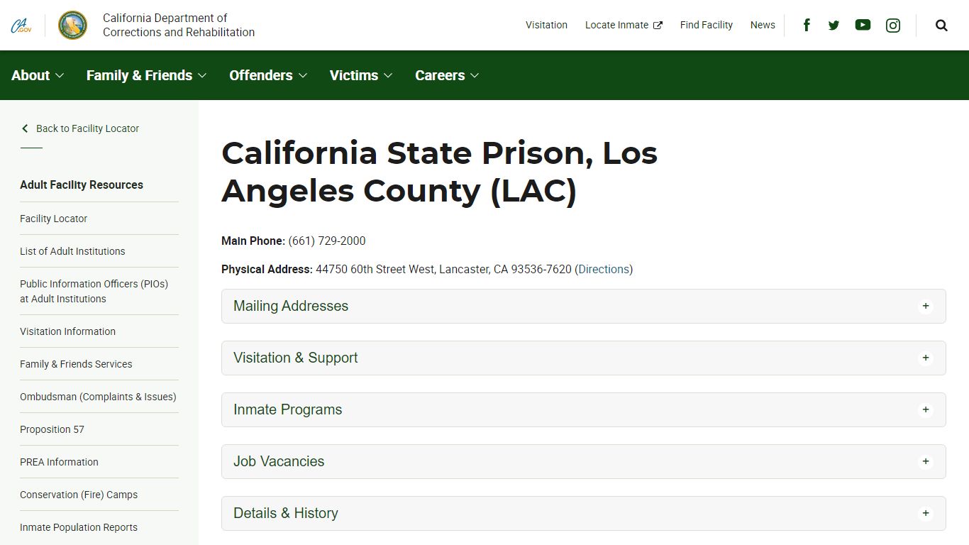 California State Prison, Los Angeles County (LAC)